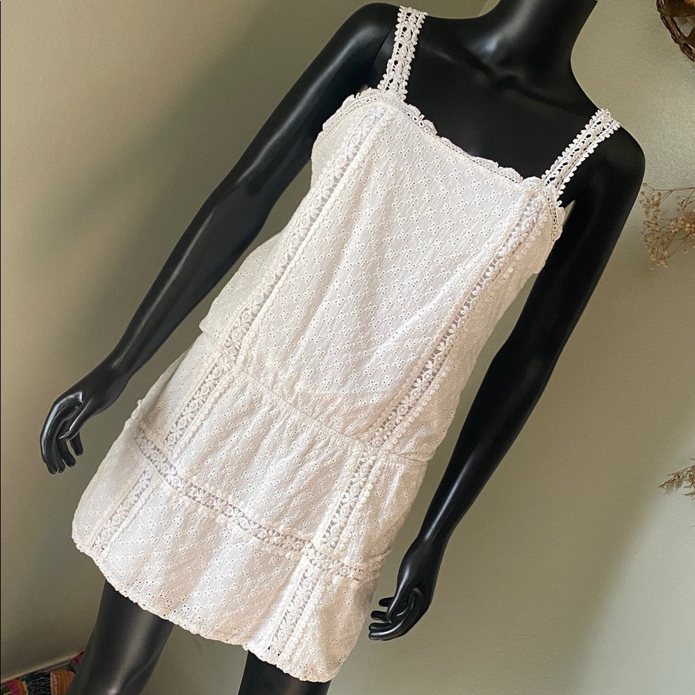 Altar'd State 100% Cotton White Eyelet Free Spirited Boho style Dress - Picture 4 of 13